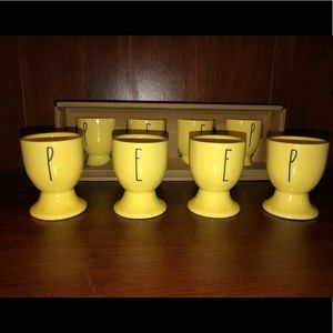 Rae Dunn LL Yellow “PEEP” egg holders